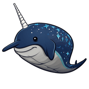 Narwhal in Starry Night PNG 82 PNG image with transparent background