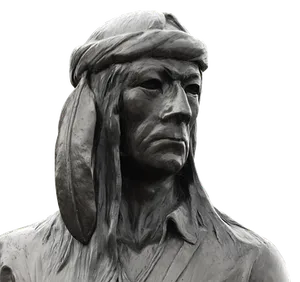 Native American Chief Sculpture PNG Image