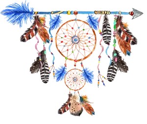 Native American Dreamcatcher Artwork PNG Image