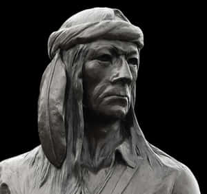 Native American Sculpture Portrait PNG image with transparent background