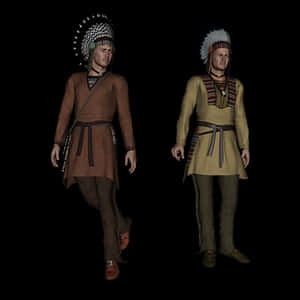 Native American Warriors3 D Render PNG