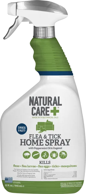 Natural Care Fleaand Tick Home Spray Bottle PNG Image