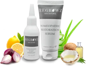 Natural Hair Care Productsand Ingredients PNG Image