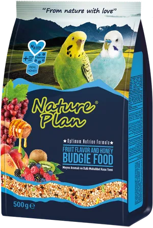 Nature Plan Budgie Food Package Design PNG Image