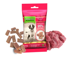 Natures Menu Beef Treats Dog Food Package PNG Image