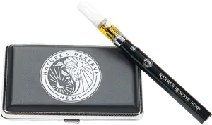 Natures Reserve Hemp Vape Penand Case PNG Image