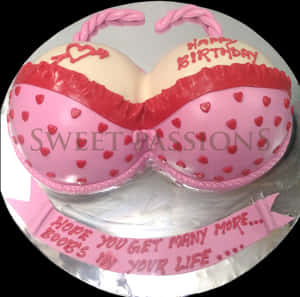 Naughty Birthday Cake Design PNG image with transparent background