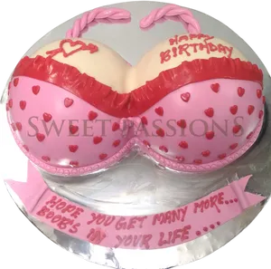 Naughty Birthday Cake Design PNG Image