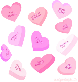 Naughty Heart Candies PNG Image