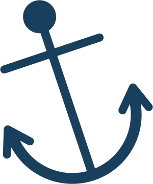 Nautical Anchor Graphic PNG Image