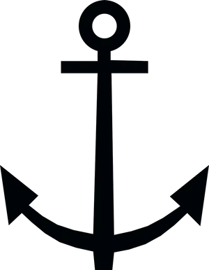 Nautical Anchor Silhouette PNG Image