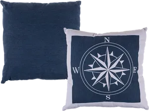 Nautical Compass Pillow Design PNG Image