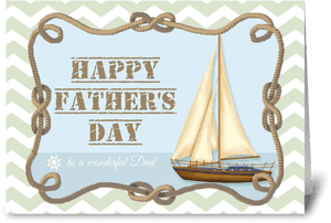 Nautical Fathers Day Card PNG image with transparent background