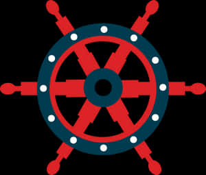 Nautical Ship Wheel Vector PNG image with transparent background