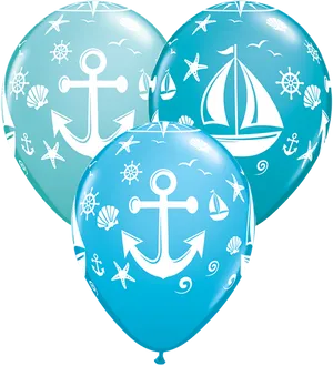 Nautical Themed Balloons PNG Image