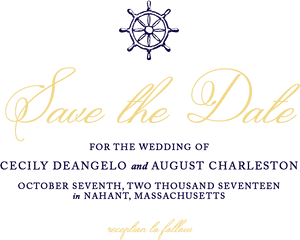 Nautical Wedding Savethe Date PNG image with transparent background