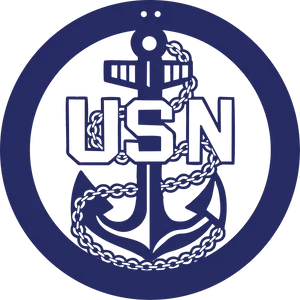 Navy Anchor Emblem PNG Image