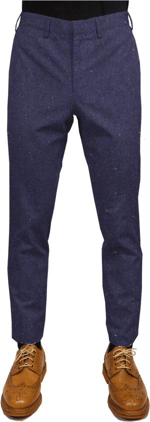 Navy Blue Dress Pantswith Brown Shoes PNG