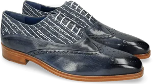 Navy Blue Oxford Shoes PNG Image