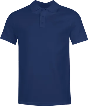 Navy Blue Polo Shirt Template PNG Image