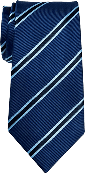 British-striped Navy Blue Tie By Retreez - Navy Striped Blue Tie, HD Png Download PNG
