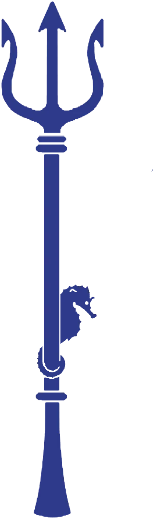 Navy Blue Trident Silhouette PNG Image