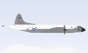 Navy Patrol Aircraft Side Profile PNG image with transparent background