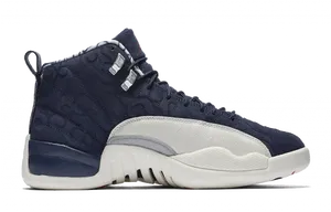 Navy White Air Jordan Sneaker PNG Image