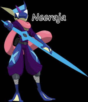 Neeraja Cluedfinspecies - Greninja With A Sword, HD Png Download PNG image with transparent background