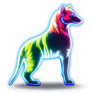 Neon Animal Silhouettes PNG dlb46 PNG image with transparent background