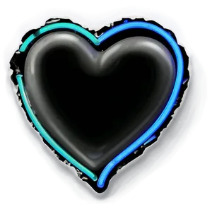 Neon Black Broken Heart Png 6 PNG Image