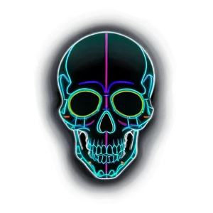 Neon Black Skull Png Ade32 PNG Image