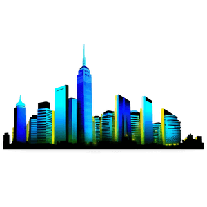 Neon City Skyline PNG 06112024 PNG image with transparent background