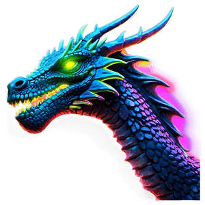 Neon Dragon Illustration PNG ayd PNG image with transparent background
