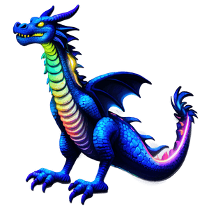 Neon Dragon Illustration PNG uaw PNG image with transparent background