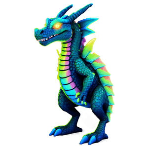 Neon Dragon Illustration PNG vld PNG image with transparent background
