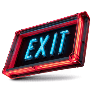 Neon Exit Sign PNG 06262024 PNG