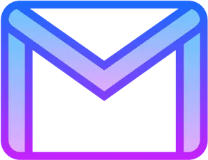 Neon Glow Gmail Logo PNG Image