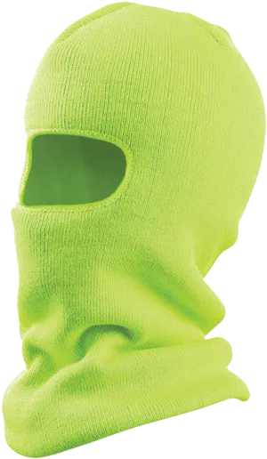 Neon Green Balaclava PNG Image