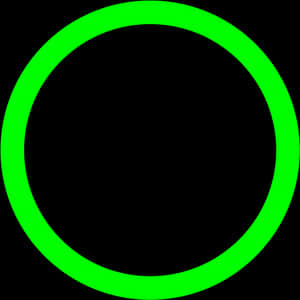 Neon Green Circleon Black Background PNG