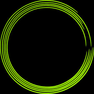Neon Green Concentric Circles Graphic PNG image with transparent background