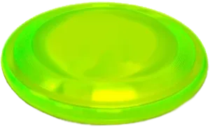 Neon Green Frisbee Disc PNG Image