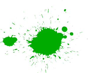 Neon Green Paint Splatter PNG Image