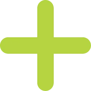 Neon Green Plus Sign PNG Image