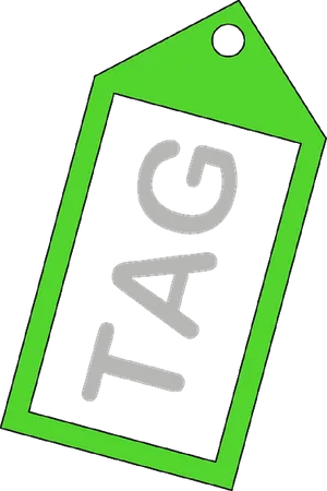 Neon Green Price Tag Design PNG Image