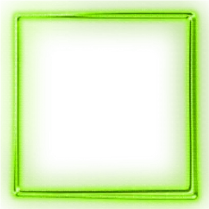 Neon Green Square Frame PNG Image