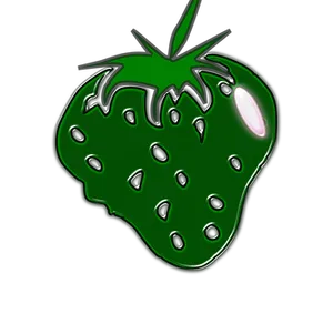 Neon Green Strawberry Art PNG Image