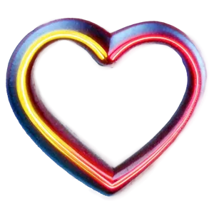 Neon Heart Png Afm6 PNG Image