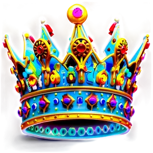 Neon King Crown Png 10 PNG Image