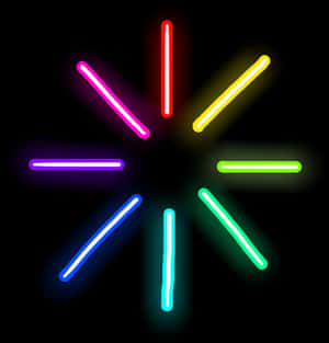Neon Light Starburst PNG image with transparent background